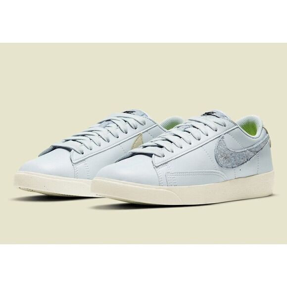 Women's Nike Blazer Low SE Armory Blue Recycled Wool Size 8.5 - Picture 2 of 13